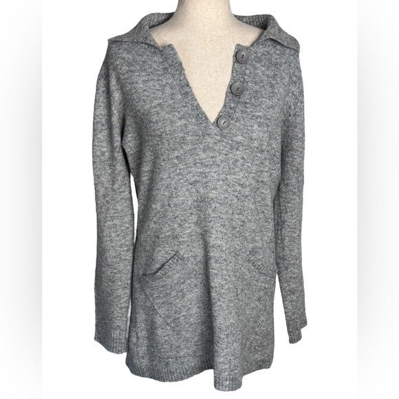 Alberto Makali long stylish sweater gray size Large B090 - Picture 1 of 9